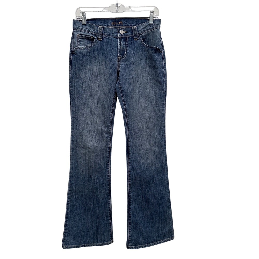 Delia's Y2K Low Rise Flare Jeans Size 5/6 29 Waist